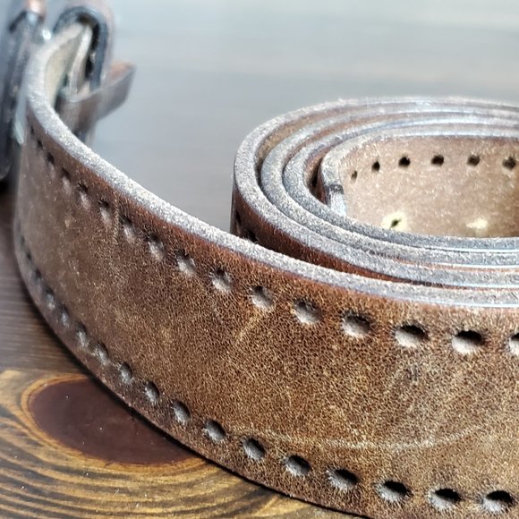 Sean John Brown Genuine Leather Buckle Belt - Picture 2 of 4
